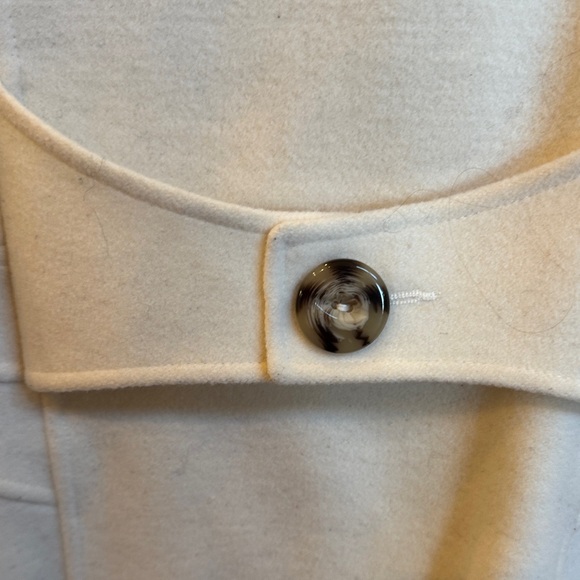 Women's Ivory Peacoat with Hood sz M - Picture 5 of 8